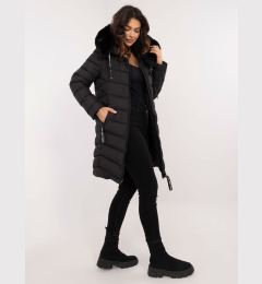 Снимка на Black long winter jacket with hood