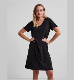 Снимка на Black loose basic dress Pieces Amala - Women's