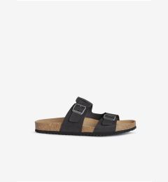 Снимка на Black Men's Leather Slippers Geox Ghita - Men's