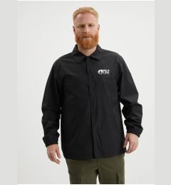 Снимка на Black men's lightweight shirt jacket with Picture Sinned print - Men's