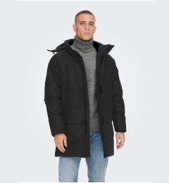 Снимка на Black men's quilted winter coat ONLY & SONS Carl - Men's