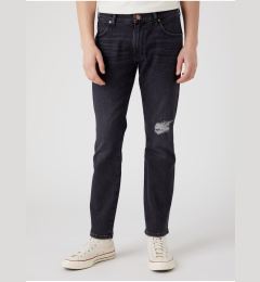 Снимка на Black men's straight fit jeans with ripped effect Wrangler - Men