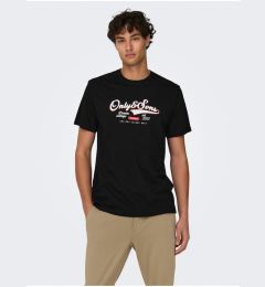 Снимка на Black men's T-shirt ONLY & SONS Lenny Life - Men's