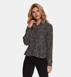 Снимка на Black patterned blouse with buttons TOP SECRET - Women