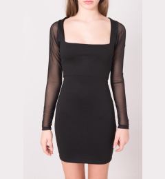 Снимка на Black Short BSL Square Neck Dress