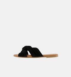 Снимка на Black suede slippers Pieces Nellie - Women's