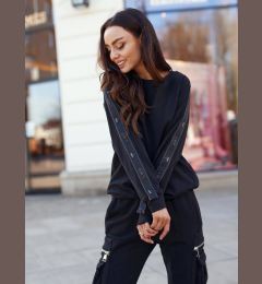 Снимка на Black sweatshirt LeMonada cxp0497. R21