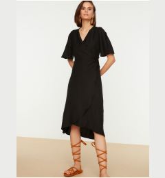 Снимка на Black Trendyol Wrap Dress - Women