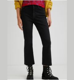 Снимка на Black Women Shortened Bootcut Jeans Desigual Selva - Women