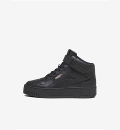 Снимка на Black Women's Leather Ankle Sneakers Puma Carina Street Mid - Women's