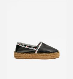 Снимка на Black women's leather espadrilles Love Moschino - Women's
