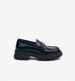 Снимка на Black Women's Leather Moccasins on the Platform KARL LAGERFELD Precinc - Women