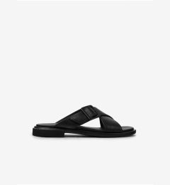 Снимка на Black women's leather slippers Camper - Women