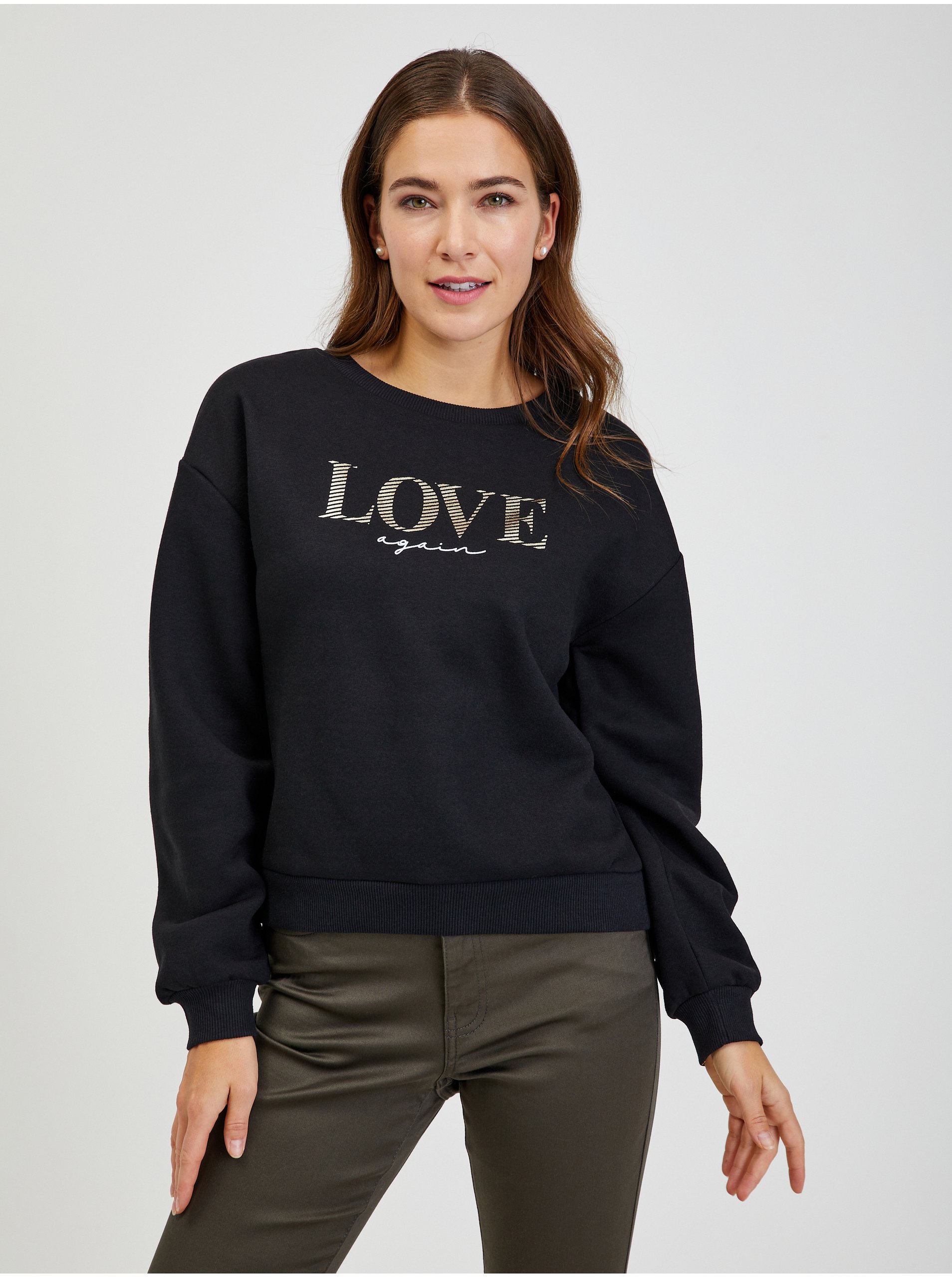 Снимка на Black Women's Loose Sweatshirt ORSAY - Women
