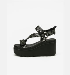 Снимка на Black Women's Patterned Wedge Sandals Guess Ocilia - Women