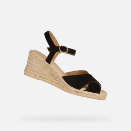 Снимка на Black women's sandals Geox Gelsa Low - Women's