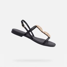 Снимка на Black women's sandals Geox Maddalusiac - Women's