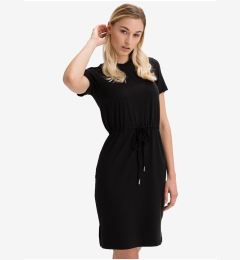 Снимка на Black Women's Short Dress with Waist Tightening SuperDry - Women
