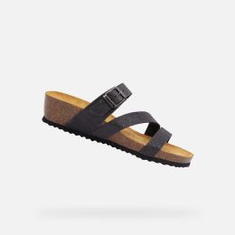 Снимка на Black women's slippers Geox New Sthellae - Women's