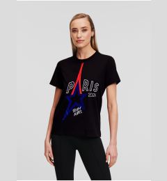 Снимка на Black women's T-shirt KARL LAGERFELD Paris - Women's