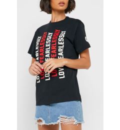Снимка на Black women's T-shirt with Converse print - Women's