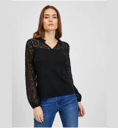 Снимка на Black Women's T-shirt with lace ORSAY - Women