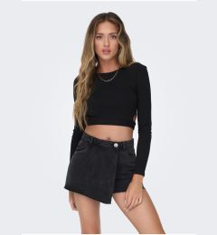 Снимка на Black Women's T-Shirt with Necklines ONLY Nikita - Women