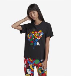 Снимка на Black Women's T-Shirt with print adidas Originals - Women