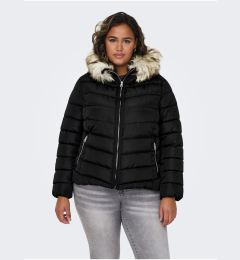 Снимка на Black women's winter quilted jacket ONLY CARMAKOMA New Ellan - Women