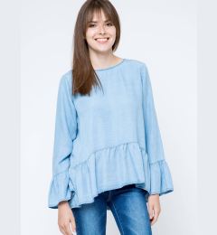 Снимка на Blouse Euphora a'la jeans fastened with buttons at the back blue