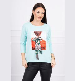 Снимка на Blouse with 3D graphics Remarkable mint