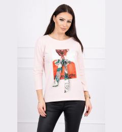 Снимка на Blouse with 3D graphics Remarkable powder pink