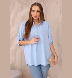 Снимка на Blouse with a longer back blue