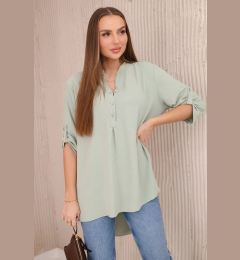 Снимка на Blouse with a longer back dark mint