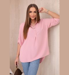 Снимка на Blouse with a longer back powder pink