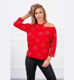 Снимка на Blouse with a red heart print