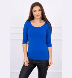 Снимка на Blouse with a round neckline purple-blue