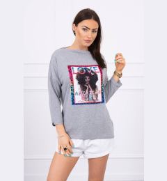 Снимка на Blouse with American Girl Graphic Grey
