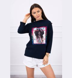 Снимка на Blouse with American Girl graphics dark blue
