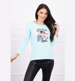 Снимка на Blouse with Collage mint print