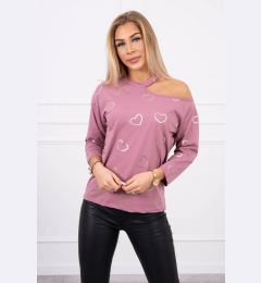 Снимка на Blouse with heart print dark pink