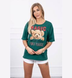 Снимка на Blouse with Magic green print