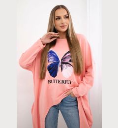 Снимка на Blouse with oversize apricot print