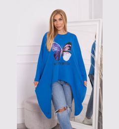 Снимка на Blouse with oversize print purple blue