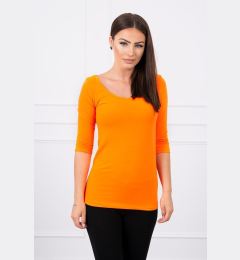 Снимка на Blouse with round neckline orange neon