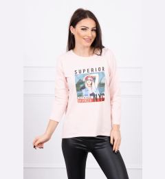 Снимка на Blouse with Superior print powder pink