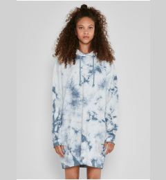 Снимка на Blue and White Patterned Sweatshirt Dress Noisy May Ilma - Women