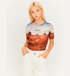 Снимка на Blue-brown transparent crop top TALLY WEiJL - Women's