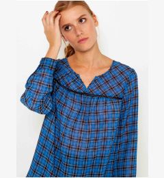 Снимка на Blue Checkered Loose Blouse CAMAIEU - Women