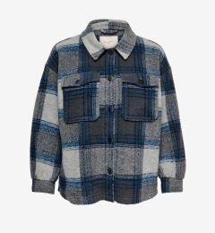 Снимка на Blue-grey checkered shirt jacket ONLY CARMAKOMA Andrea - Ladies